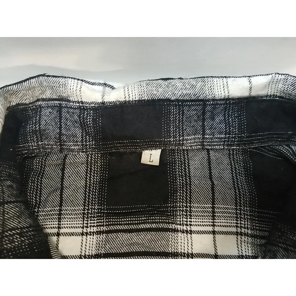 Shein Shirt Womens Large Plaid Flannel Button Up Long Sleeve‎ - Picture 2 of 6